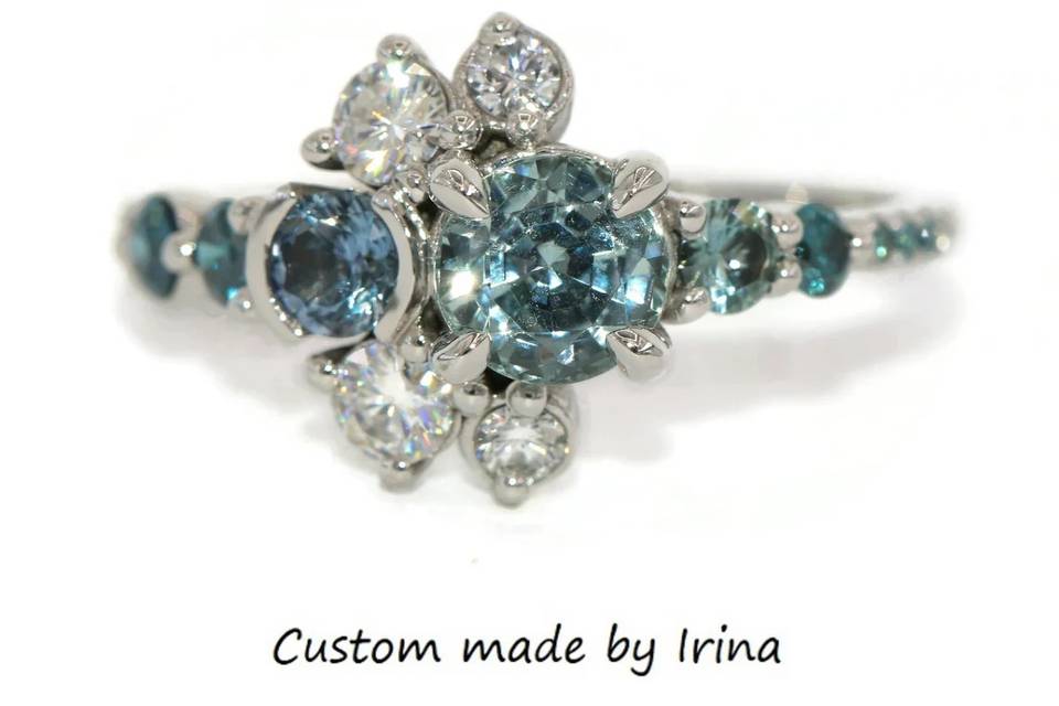 1 ct Montana Sapphire Ring