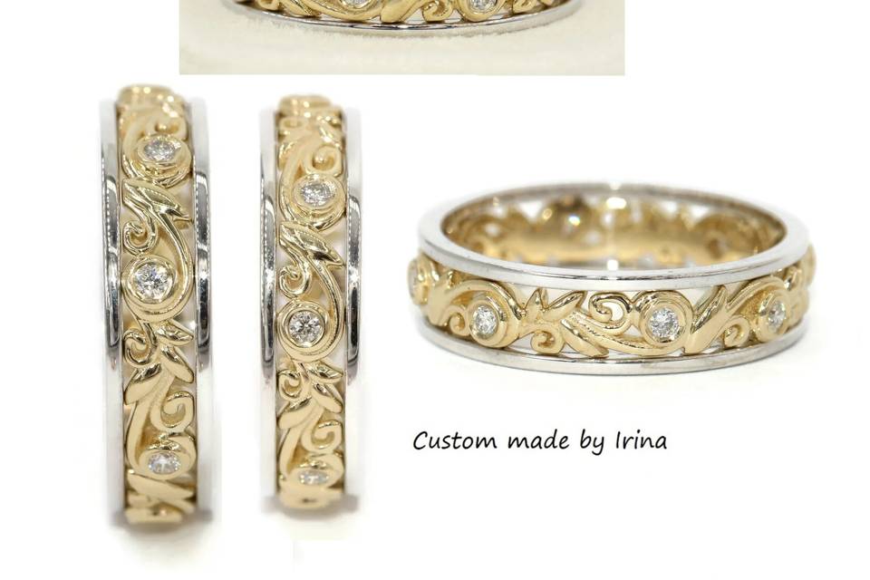 14k Mixed Metal Diamond Ring