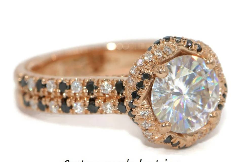 Rope Halo Diamonds Ring