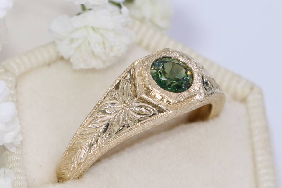 Hand Engraved Classic Ring