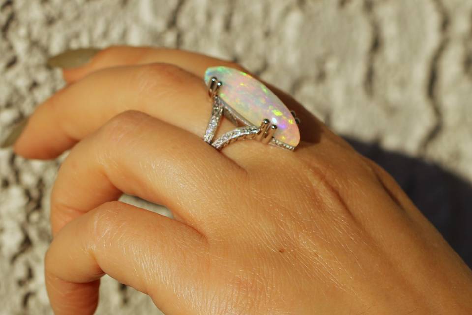 Hand Engraved Split Ring