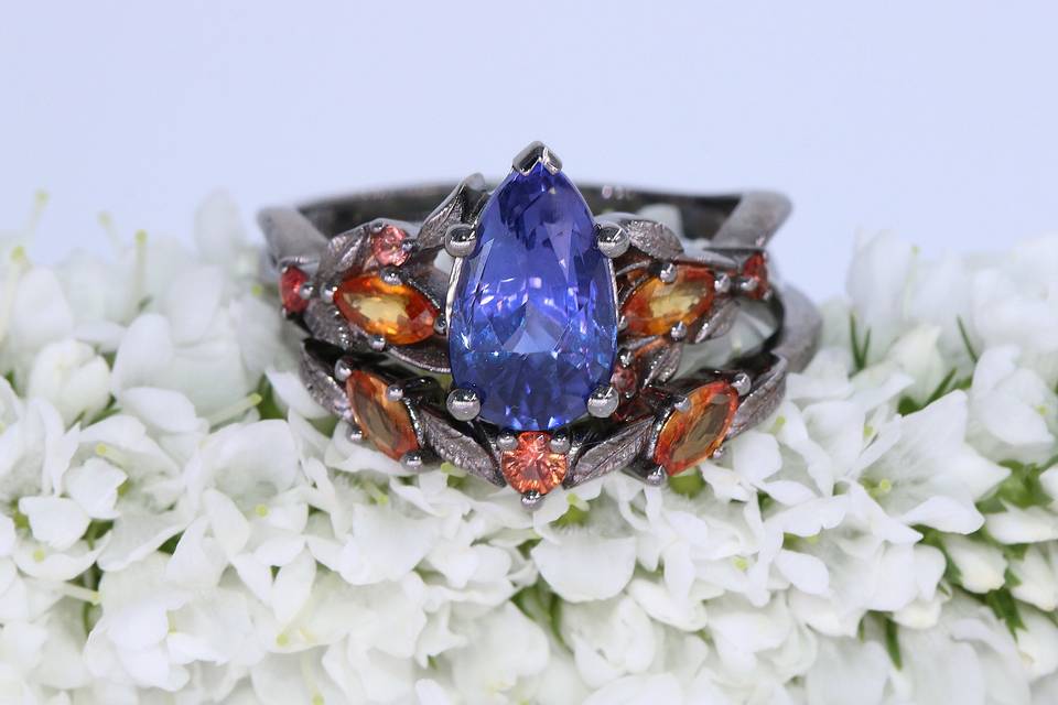 2 ct GIA Purple Sapphire Rings