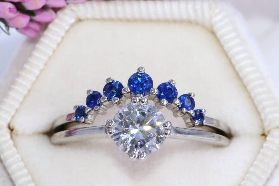1 ct Diamond Rings Set