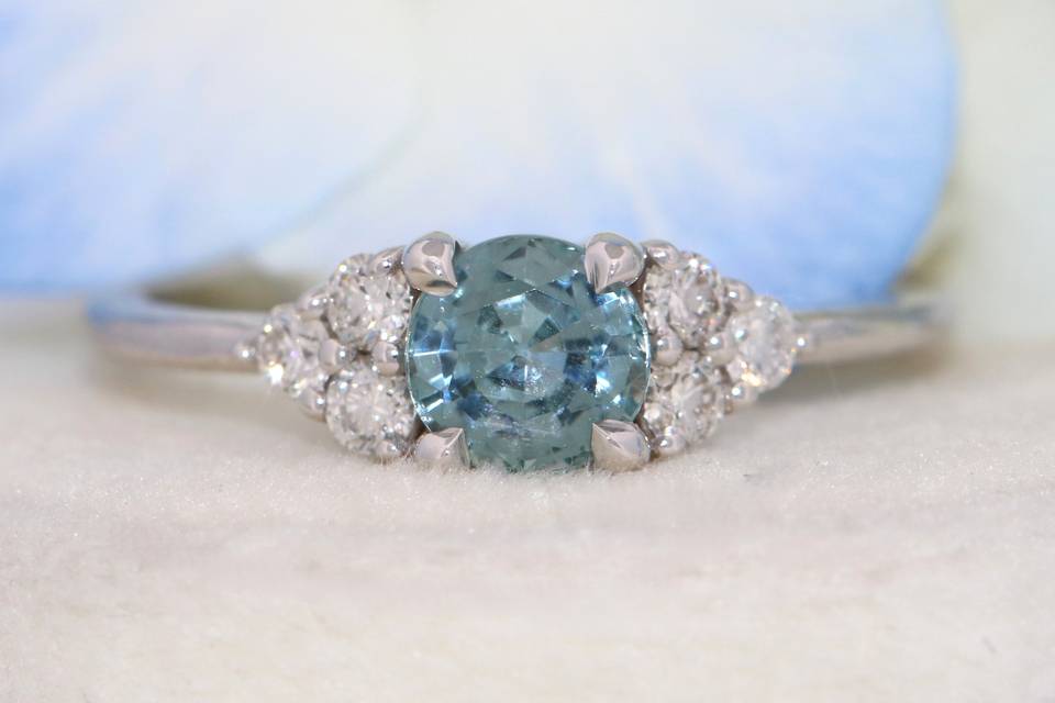 Unheated Montana Sapphire Ring