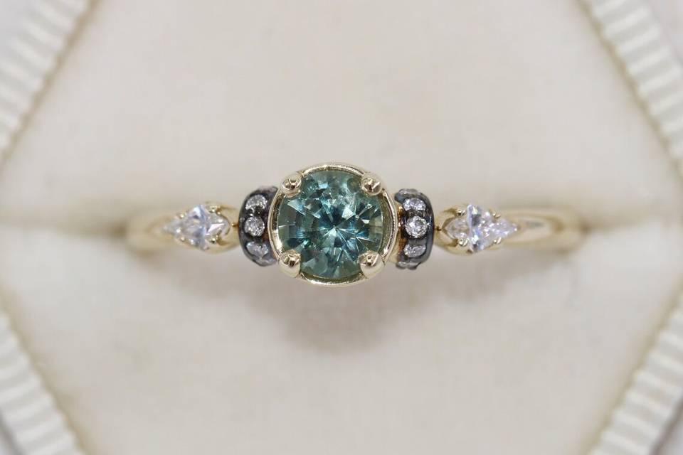 Unheated Montana Sapphire Ring