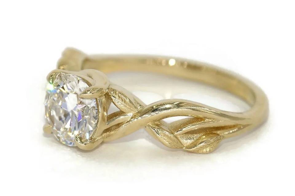 Vine Leaf 1 ct Engagement Ring