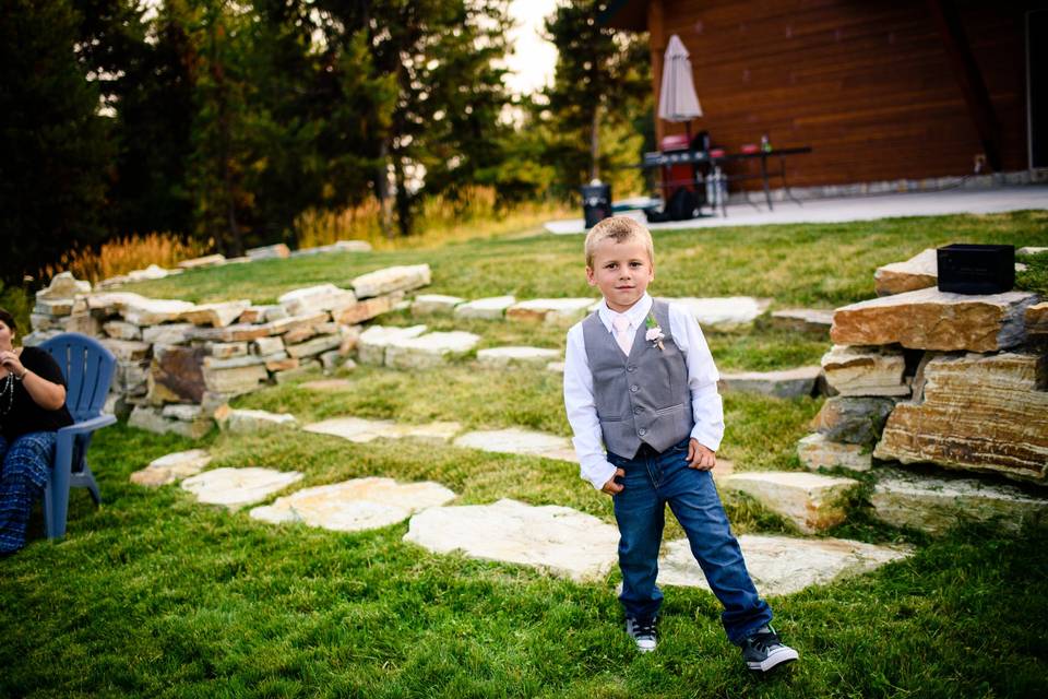 Kid at the wedding