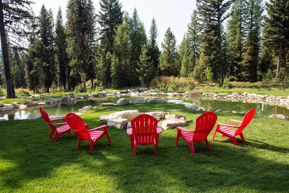 Fire-pit & pond area