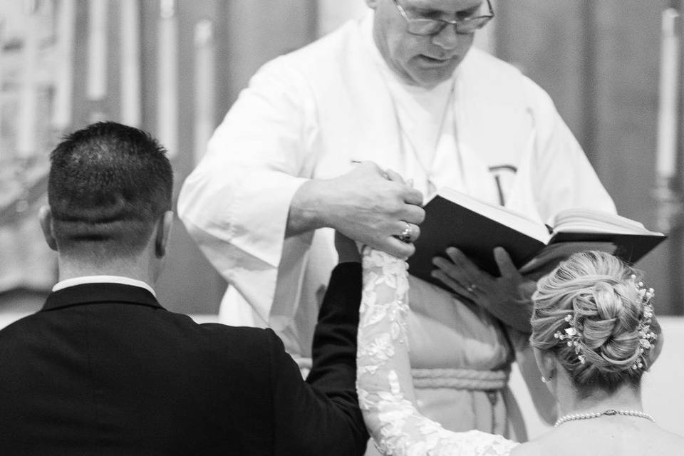 During Ceremony at Church