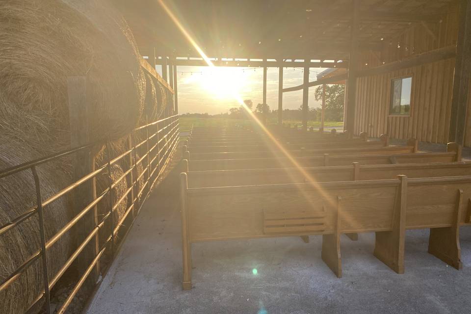 Covered outdoor ceremony space