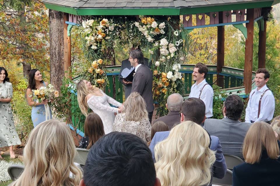 Reception under tent