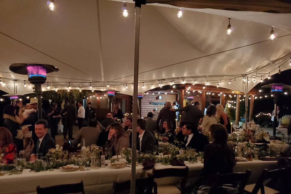 Reception under tent