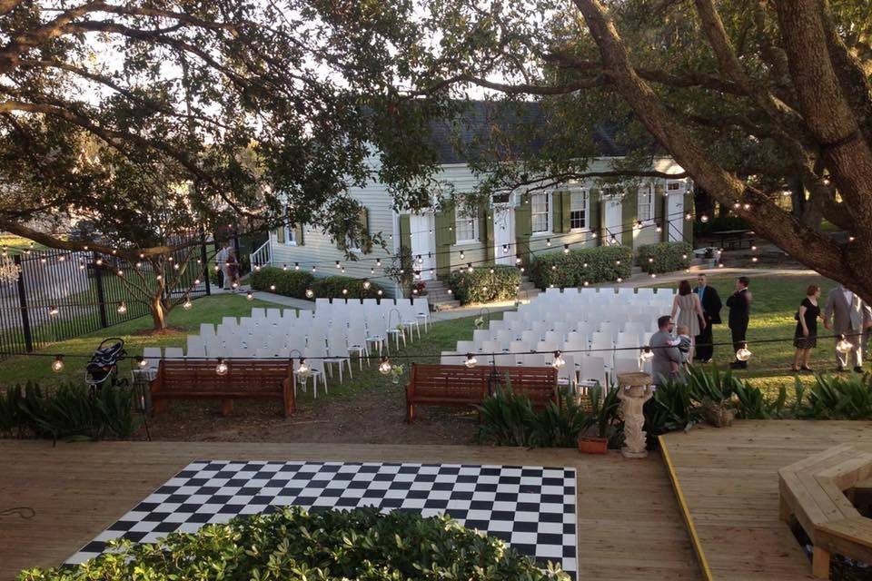 Outdoor chairs setup