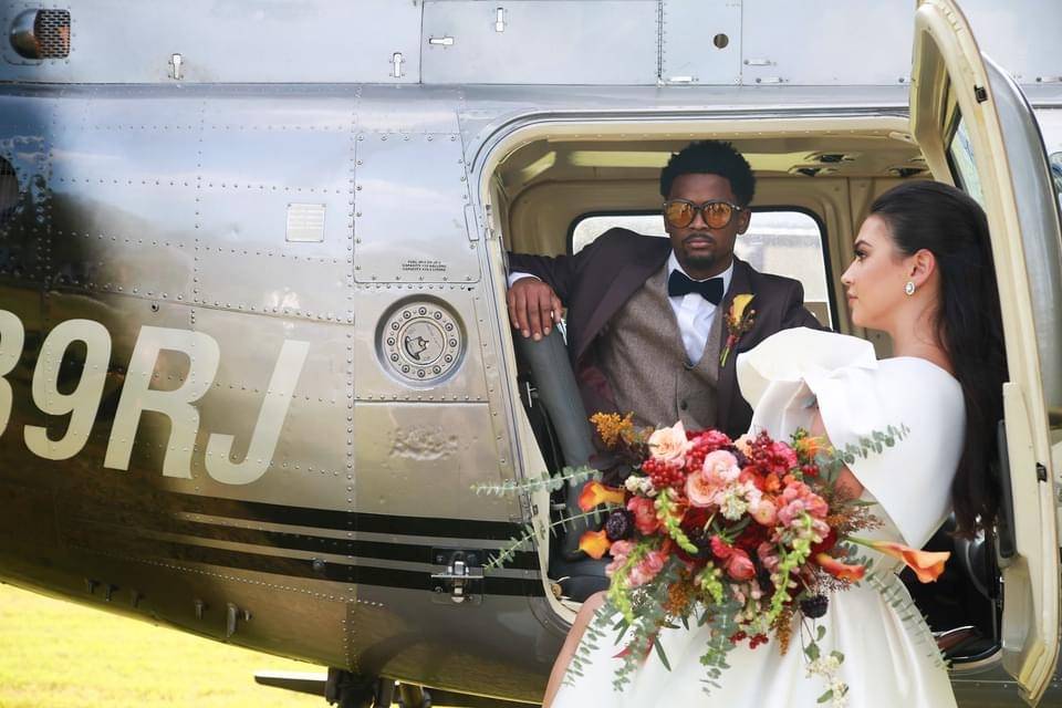 Couple with Helicopter