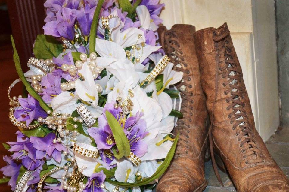 Boots and flowers