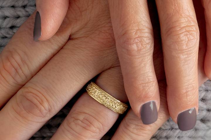 Couple with wedding band