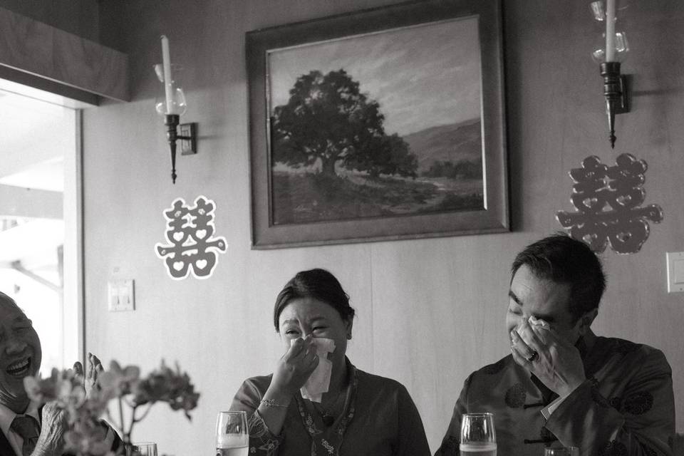Intimate wedding reception
