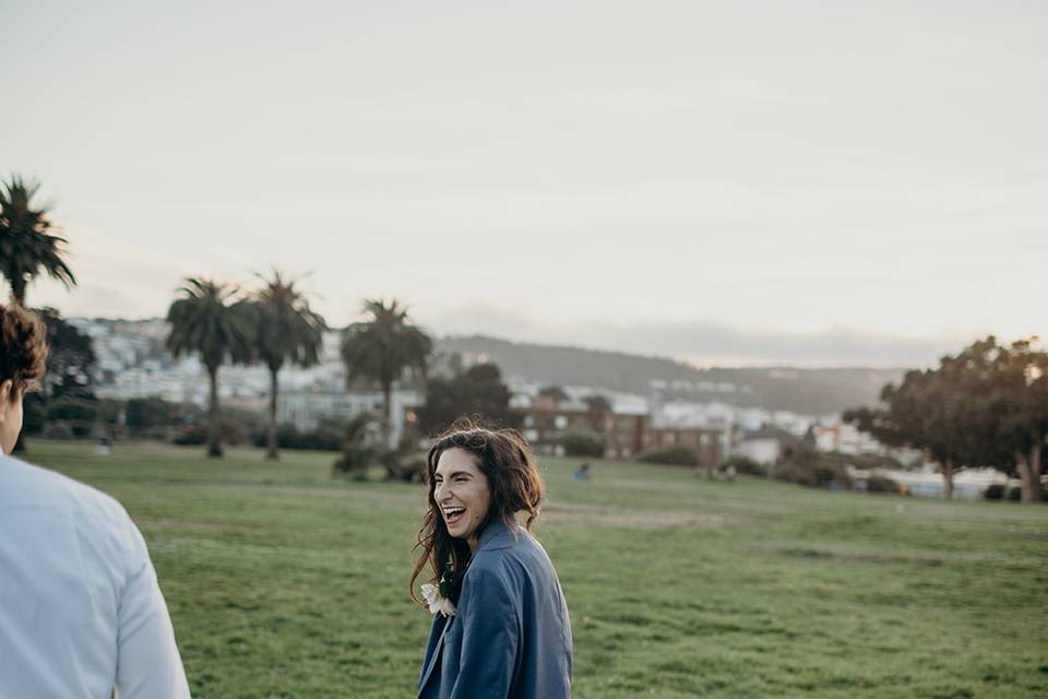 San francisco sunset portrait