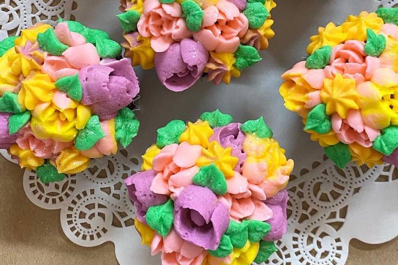 Bouquet cupcakes