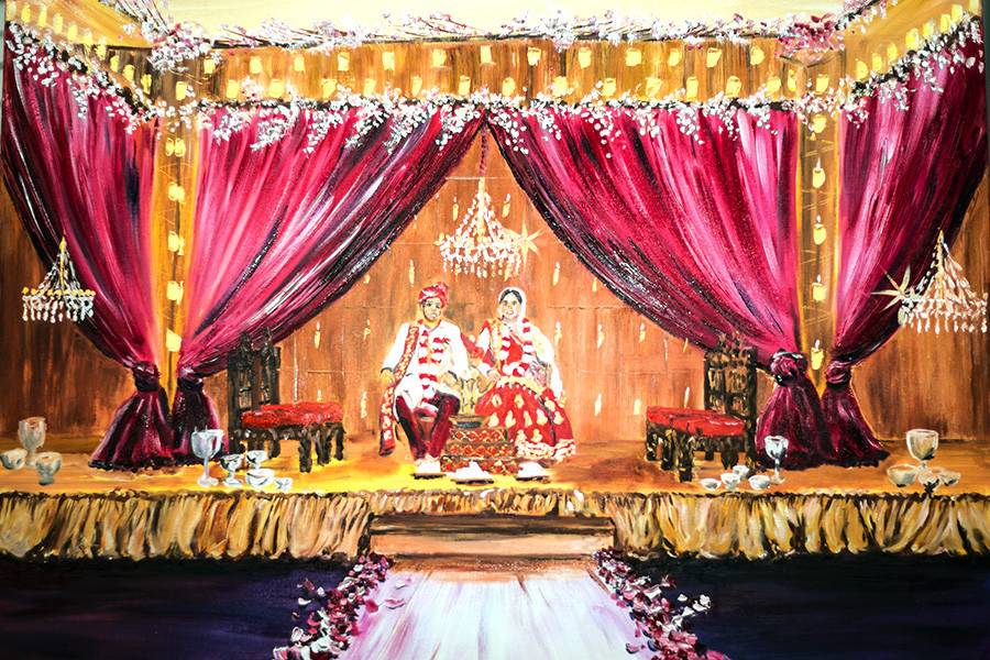 Indian Wedding, oil 24x30