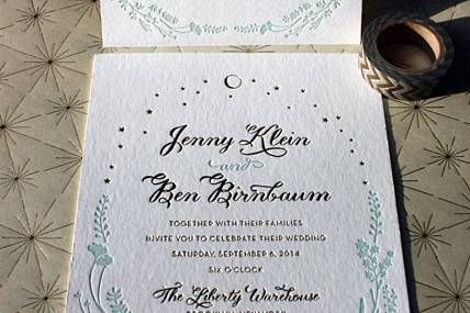 Artsy wedding invitation