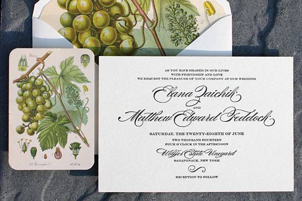 Fruity wedding invite