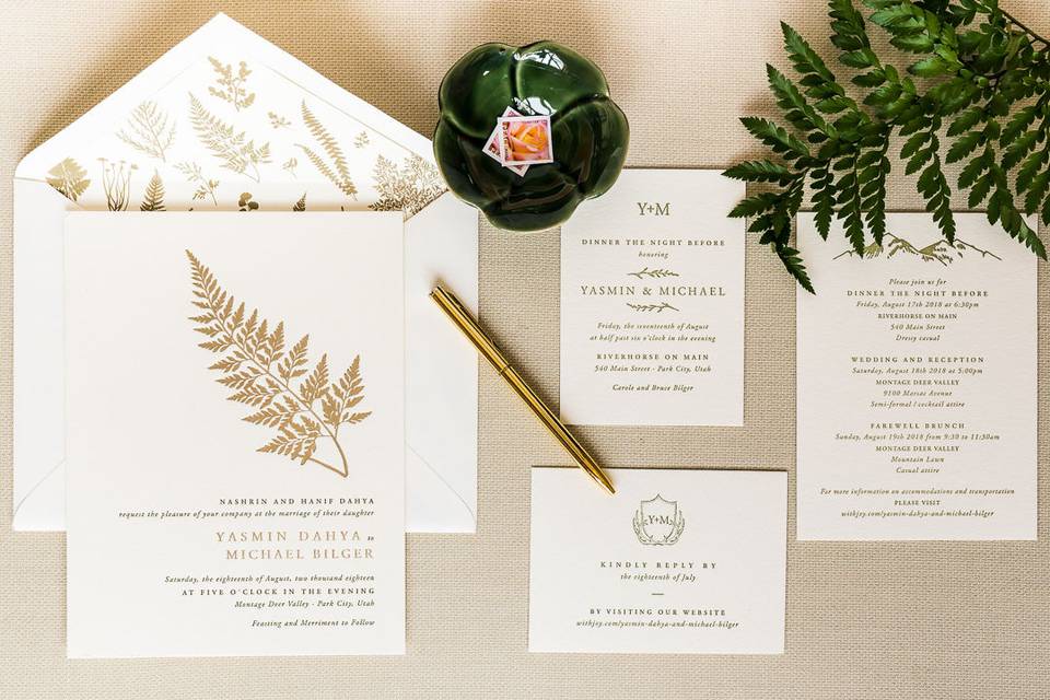 Classy wedding invitations