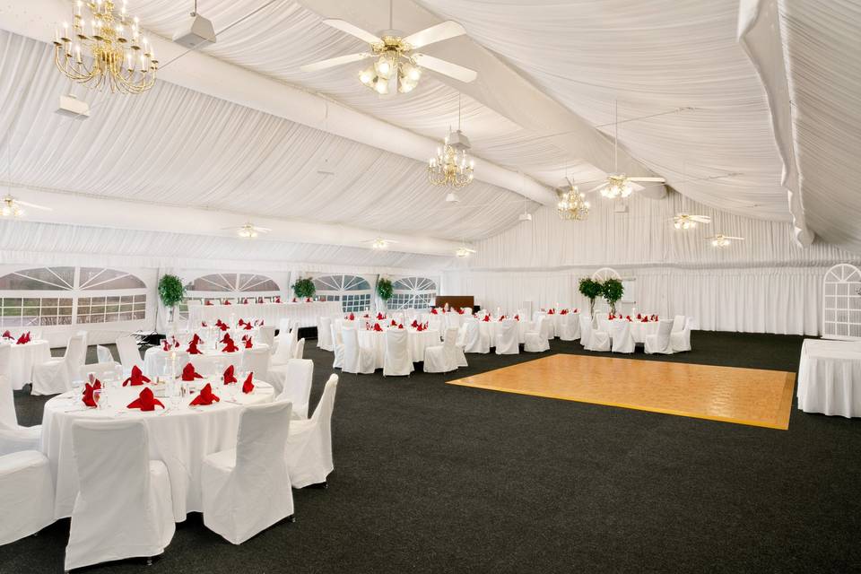 Reception set-up and dance floor