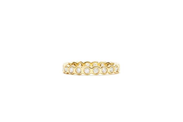 Bezel-set diamond ring