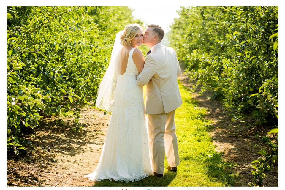 A wedding in the orchard