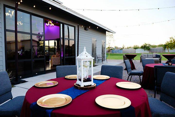 Outdoor reception setup