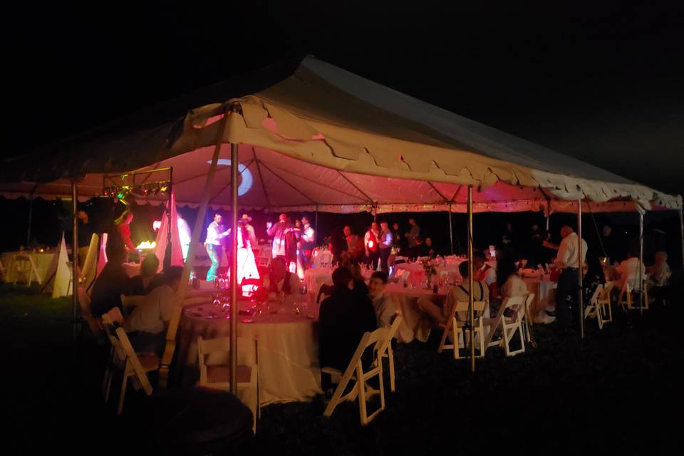 Wedding under a tent