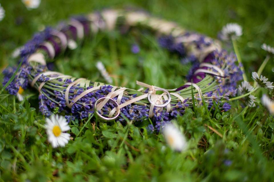 Lavender ring wreath