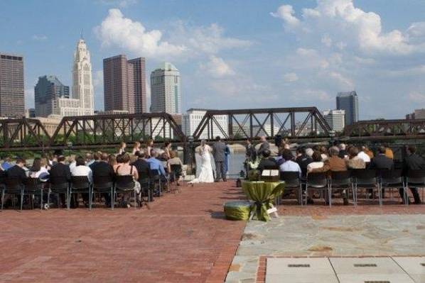 Outdoor wedding ceremony