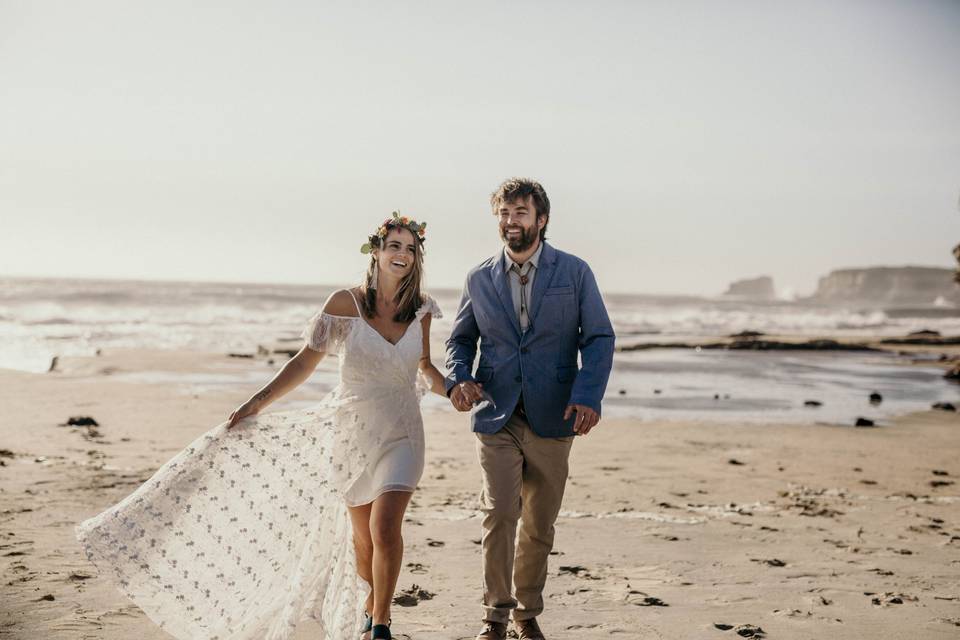 Davenport beach elopement