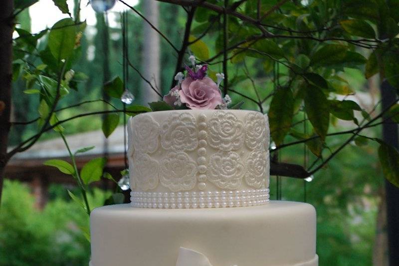 Three tiered cake