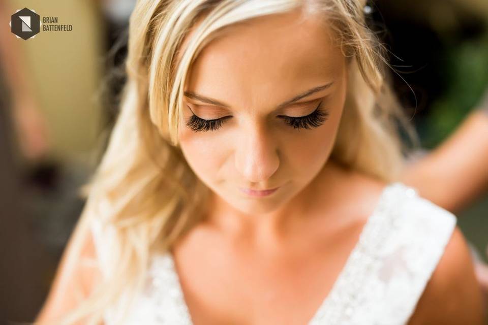 Bride getting ready