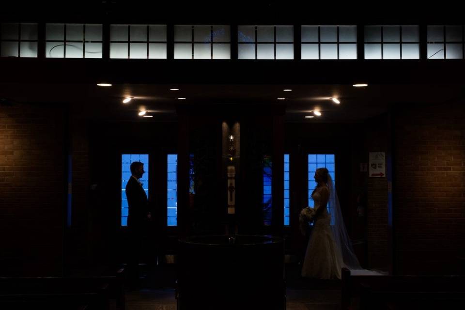 Silhouette after ceremony