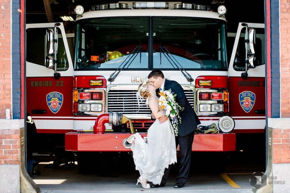 Fireman wedding