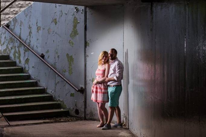 Engagement under bridge