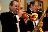 Dave Gibble and Randy Emerick play with the Ted Knight Orchestra for a country club dance.