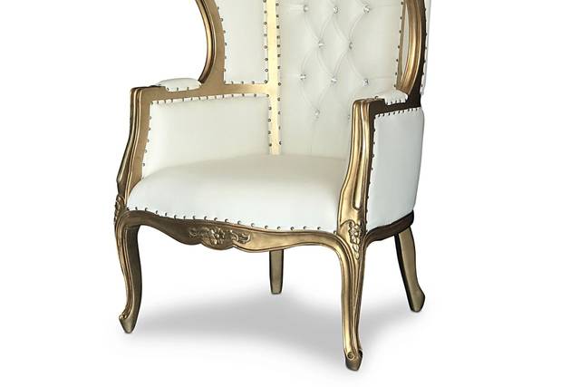 Gold Canopy Throne Chair