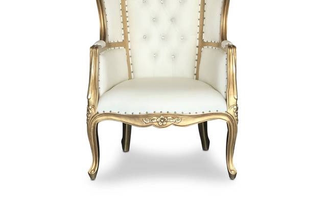 Gold Canopy Throne Chair