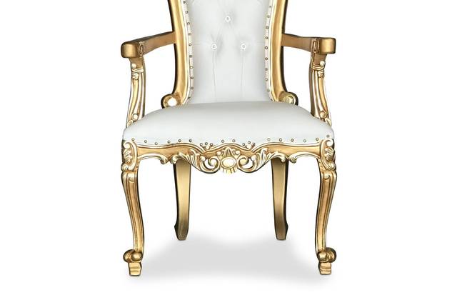Gold Arm Throne Chair