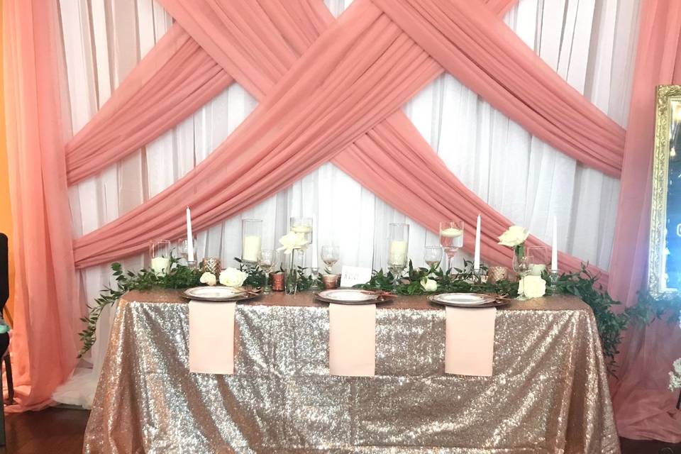 10x10 Backdrop w/ Sequin cloth