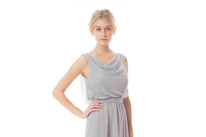 Heather Long Delicate draped neck and low back feel feminine and soft. The Heather Long is chic and sophisticated, think Audrey Hepburn. Pair with a fun up do to give it a more relaxed feel or add one of our hardbelts to polish off the elegant look.Variety of colors available