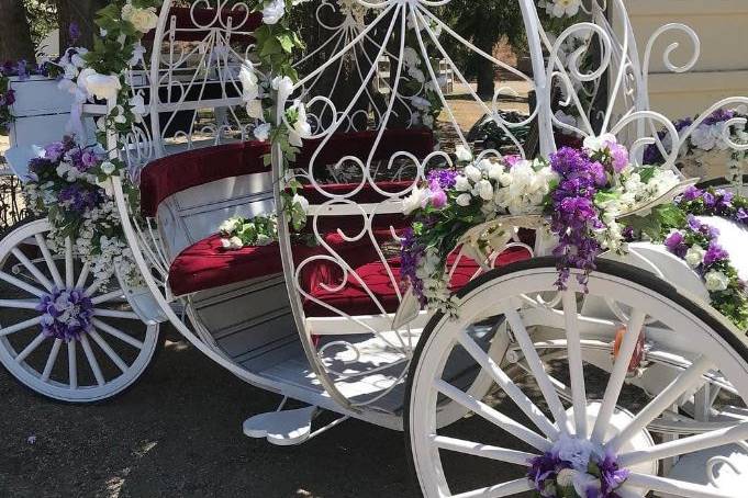 Fairytale carriage with flowers