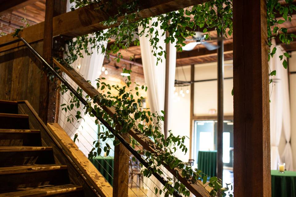 Staircase with greenery