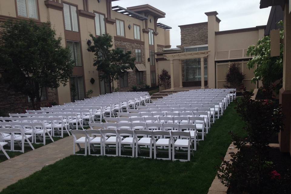 Outdoor wedding ceremony