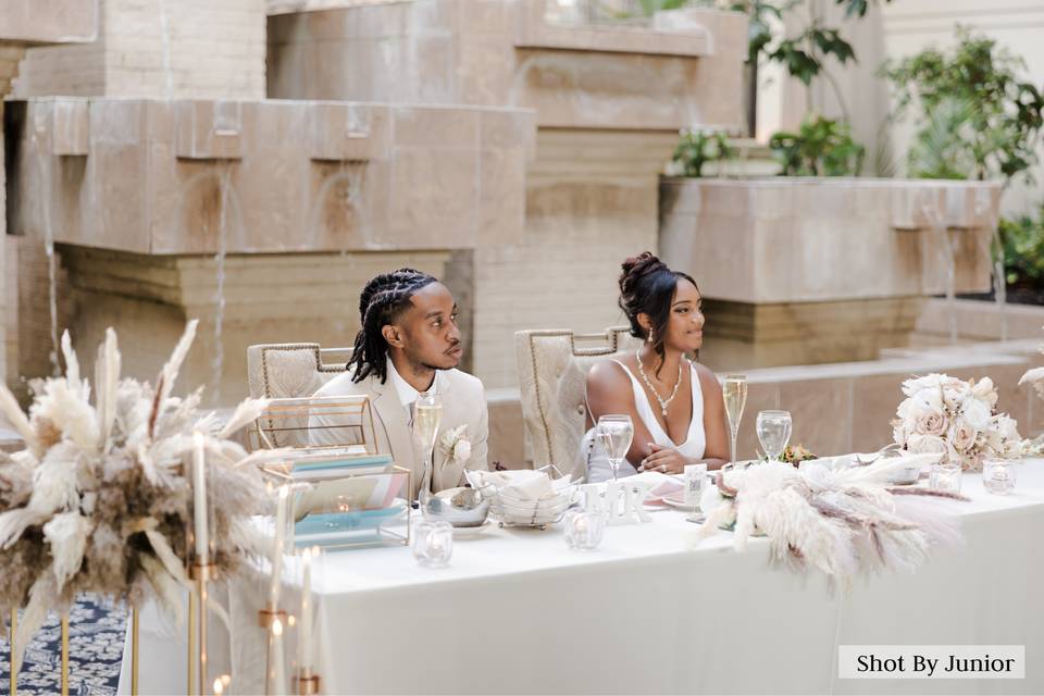 Couple at head table